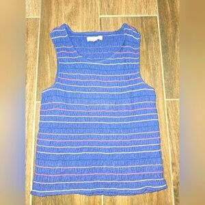 MADEWELL TOP denim jean color sz Small